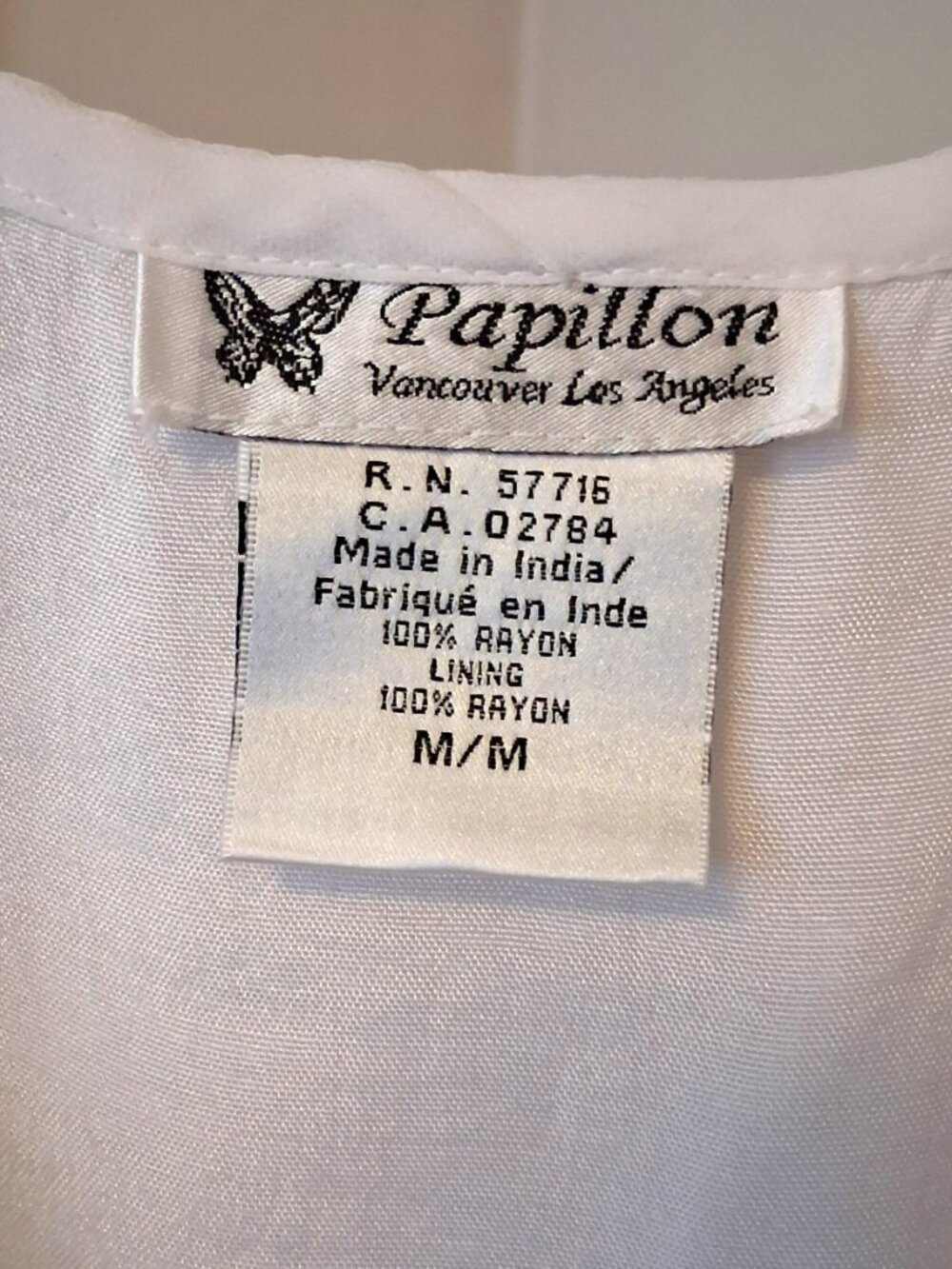 NWOT Papillon Women’s White Ruffle Lined Camisole Tank Summer Top 8 - Picture 7 of 9